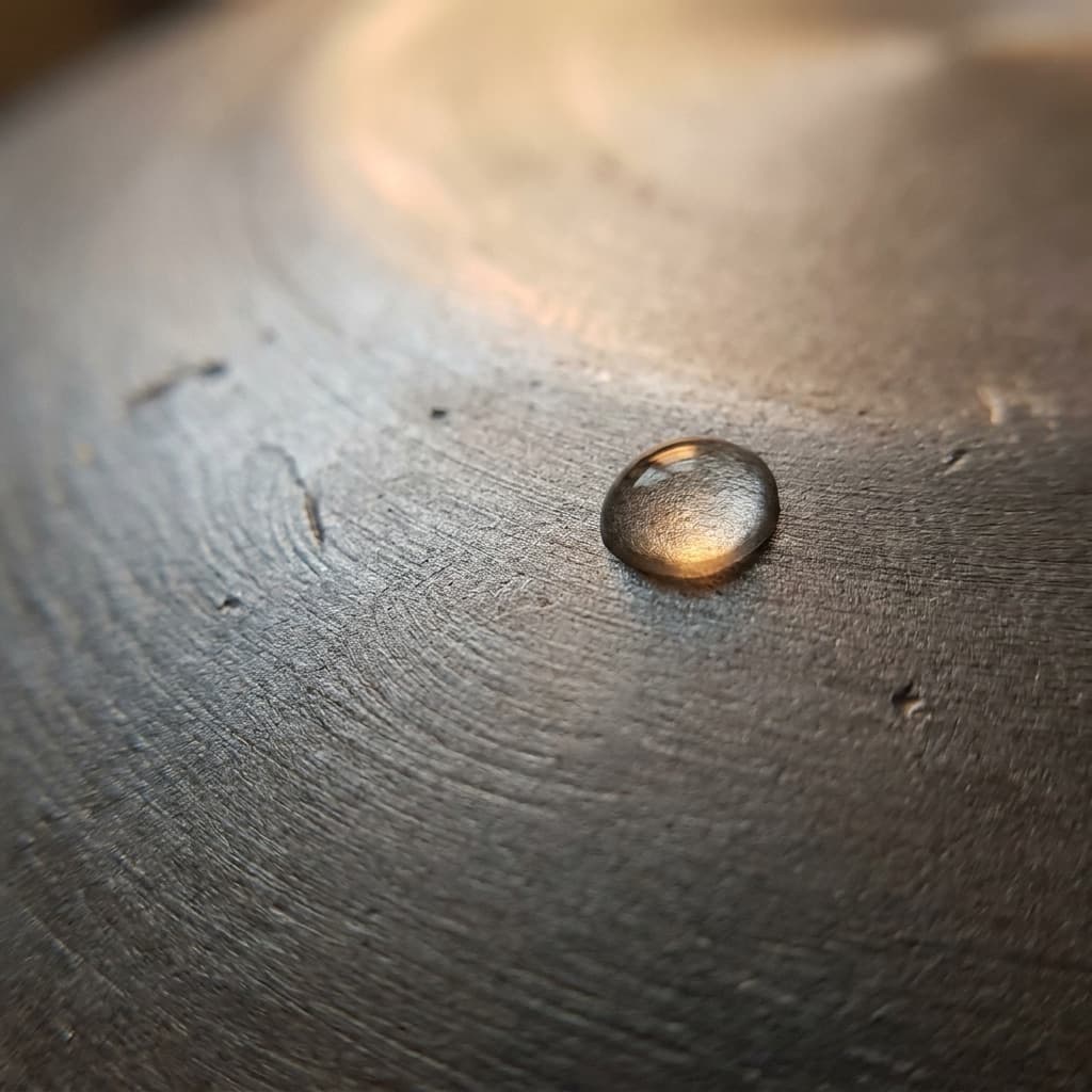 Macro detail of matte cast aluminum surface